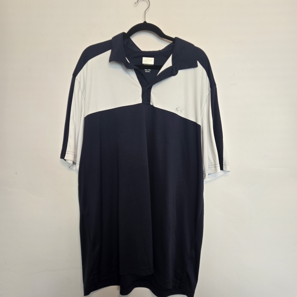 Greg Norman Collection Navy and White Polo Shirt
